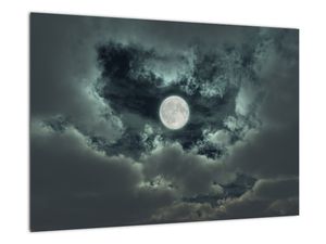 Festészet - hold és felhők
